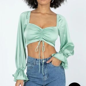 Princess Polly cropped long sleeve top